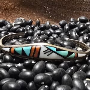 Beautiful Zuni Inlaid Cuff Bracelet